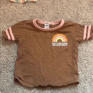 Kids Brown Tee with Pink Accents by Cat & Jack